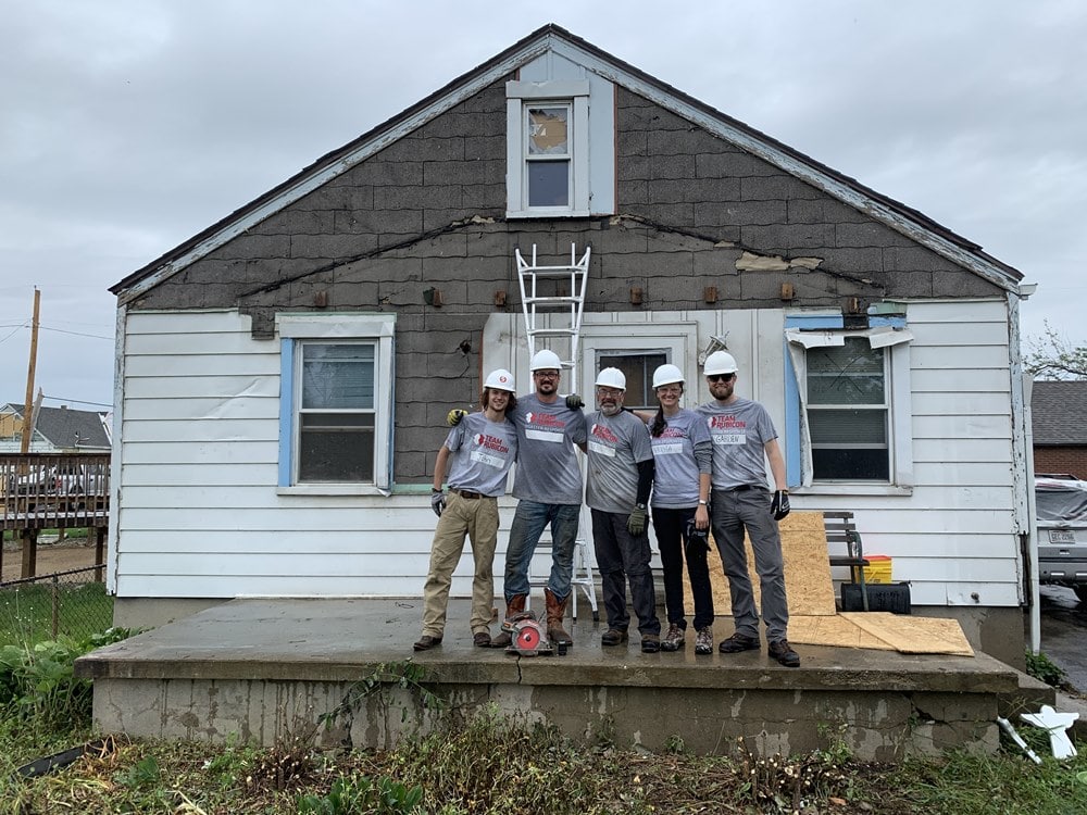 Team Rubicon members helped remove tornado debris and damage from homes
