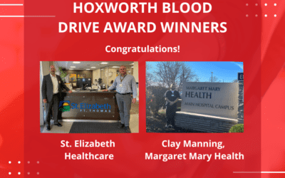 St. Elizabeth Healthcare and Clay Manning, Margaret Mary Health, Recognized in 13th Annual Hospital Blood Drive Competition